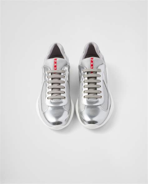 prada silver slip ons